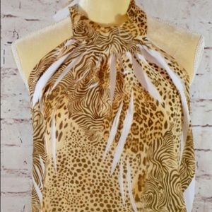 Backless Marciano leopard top